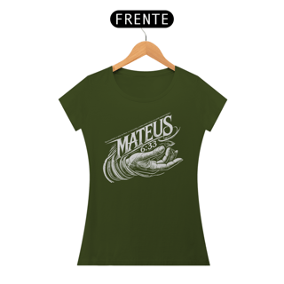 Nome do produto Camiseta Cristã Mateus 6:33 | Baby Long Quality
