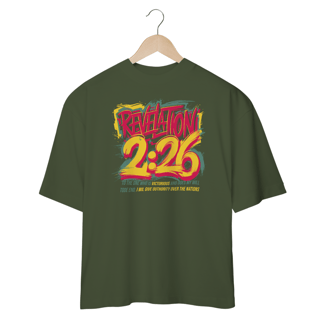 Nome do produto Camiseta Oversized (Frente) - Revelation 2:26