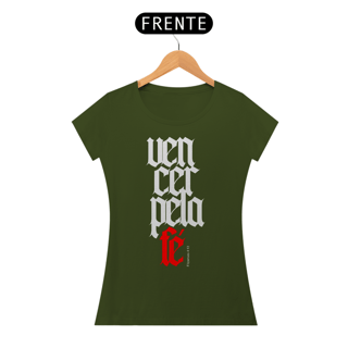 Nome do produto Camiseta Cristã Vencer pela Fé | Baby Long Quality