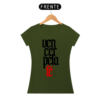 Nome do produto Camiseta Cristã Vencer pela Fé | Baby Long Quality