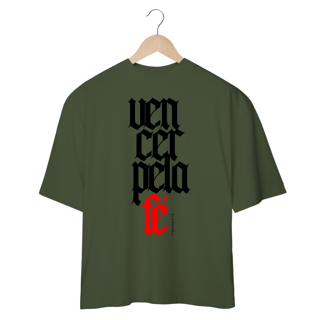 Nome do produto Camiseta Oversized (Frente) - Vencer pela Fé