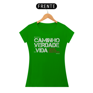 Nome do produto Camiseta Cristã O Caminho a Verdade e a Vida | Baby Long Quality