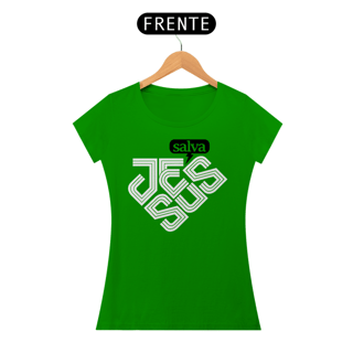 Nome do produto Camiseta Cristã Jesus salva | Baby Long Quality