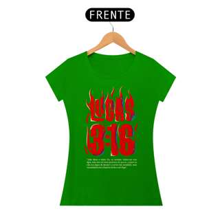 Nome do produto Camiseta Cristã Lucas 3:16 | Baby Long Quality