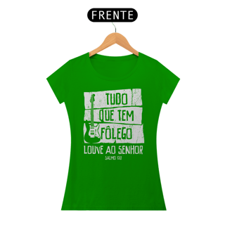 Nome do produto Camiseta Cristã Salmo 150 | Baby Long Quality