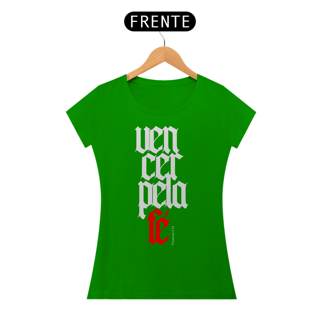 Nome do produto Camiseta Cristã Vencer pela Fé | Baby Long Quality