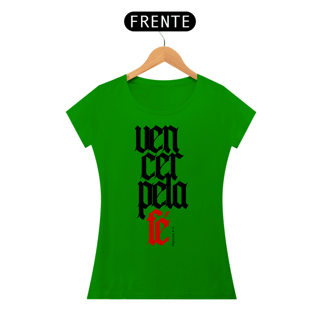 Nome do produto Camiseta Cristã Vencer pela Fé | Baby Long Quality