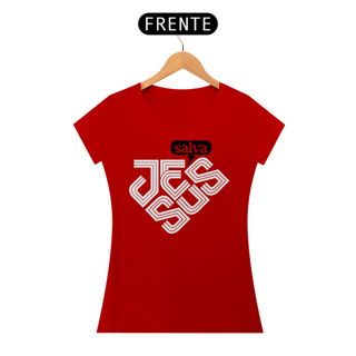 Nome do produto Camiseta Cristã Jesus salva | Baby Long Quality