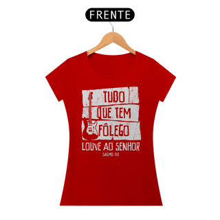 Nome do produto Camiseta Cristã Salmo 150 | Baby Long Quality