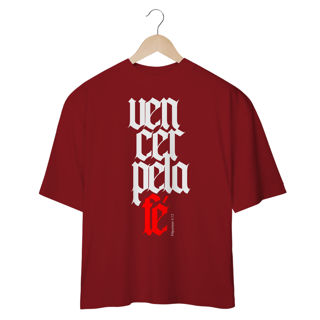 Nome do produto Camiseta Oversized (Frente) - Vencer pela Fé