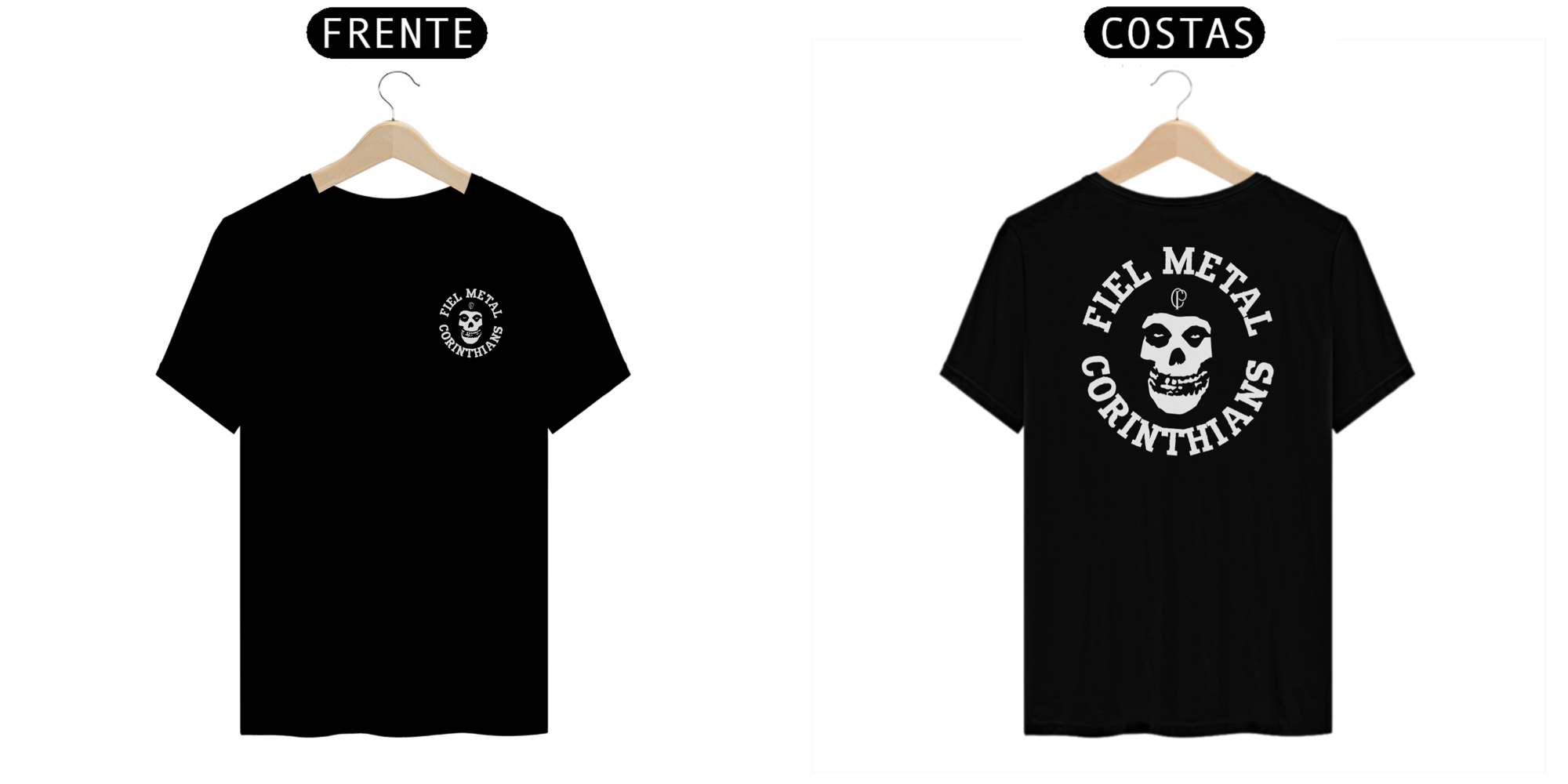 CAMISETA FRENTE-COSTAS FIEL METAL