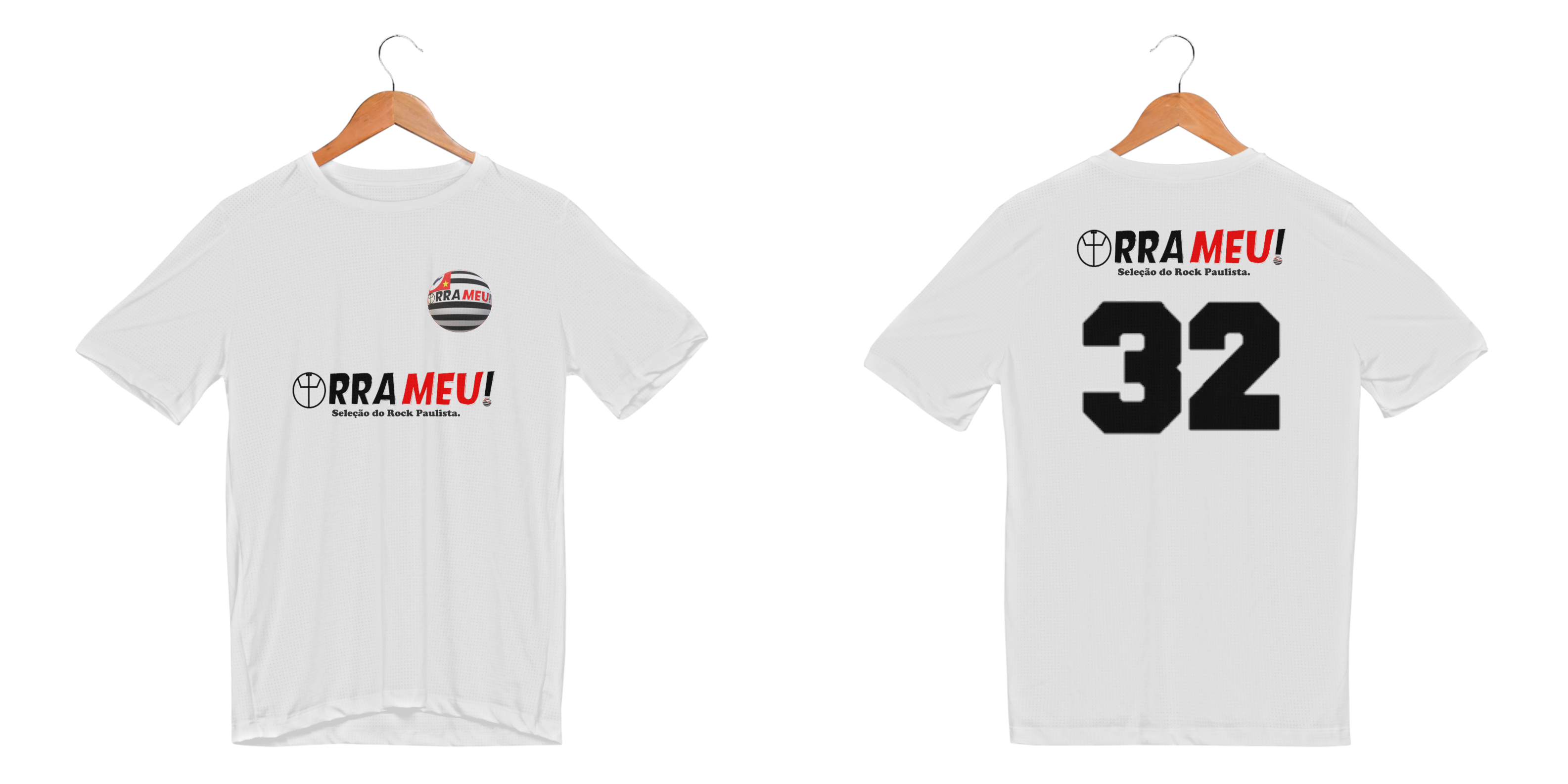 ORRA MEU SELEÇÃO DO ROCK - Camiseta Sport Dry UV - BRANCA