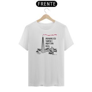 Nome do produto Camiseta Unissex Branca - Arquitetura Hostil
