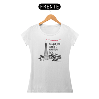 Nome do produto Camiseta Feminina Branca - Arquitetura Hostil