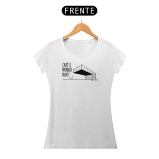 Nome do produto Camiseta Feminina Branca - Cadê o balanço papai?