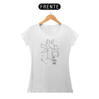 Nome do produto Camiseta Feminina Branca - São tantos planos