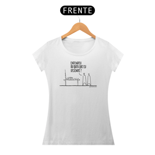 Nome do produto Camiseta Feminina Branca - Quer que eu desenhe?