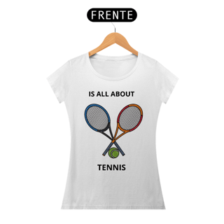 Nome do produto Camiseta Feminina - Raquetes de Tênis Coloridas