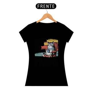 Nome do produto Camiseta Estampada Gato e Café – I Like Cats and Coffee and Maybe 3 People