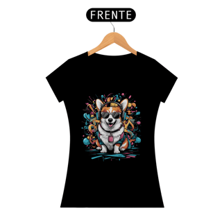 Nome do produto Camiseta Feminina Cachorro Hip Hop - Estilo e Atitude 