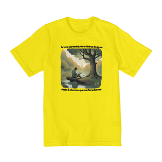 Nome do produto Camiseta Infantil (2 a 8 anos) Salmos 1 - Árvore plantada junto a ribeiros de águas