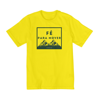 Nome do produto Camiseta Infantil (10 a 14 anos) Fé Para mover Montanhas - Estampa Verde
