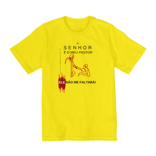 Nome do produto Camiseta infantil (10 a 14) O Senhor é meu pastor - Ele não me faltará