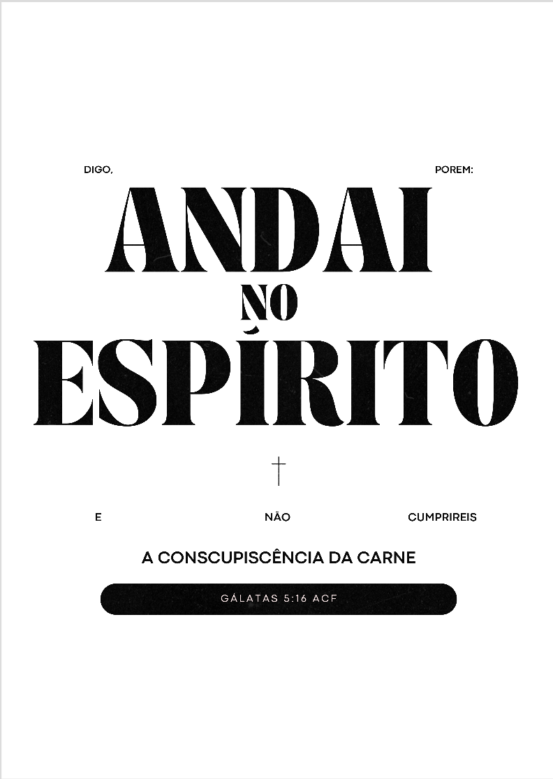 Poster Retrato Andai no Espírito - Fundo Branco