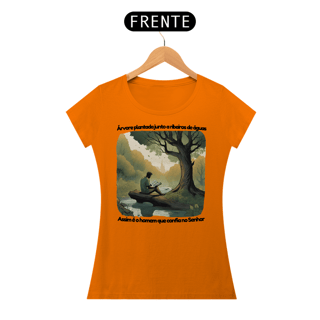 Camiseta Feminina Salmos 1 - Árvore plantada junto a ribeiros de águas