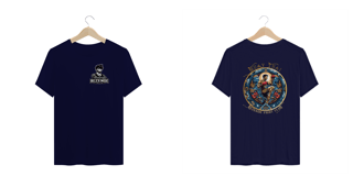 Nome do produto Blue Fighter (Plus size + Escrita Dourada)