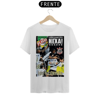 T-SHIRT CORINTHIANS HEXA CAMPEÃO BR 2015