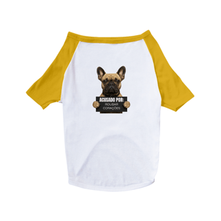 Nome do produto Bulldog Acustado | T-shirt Pet