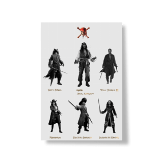 Nome do produtoPoster Retrato VI NA TELINHA - PIRATAS DO CARIBE