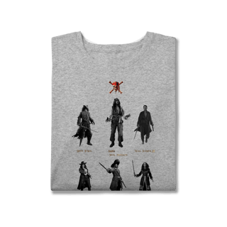 Nome do produtoT-Shirt Plus Size NA TELINHA - PIRATAS DO CARIBE
