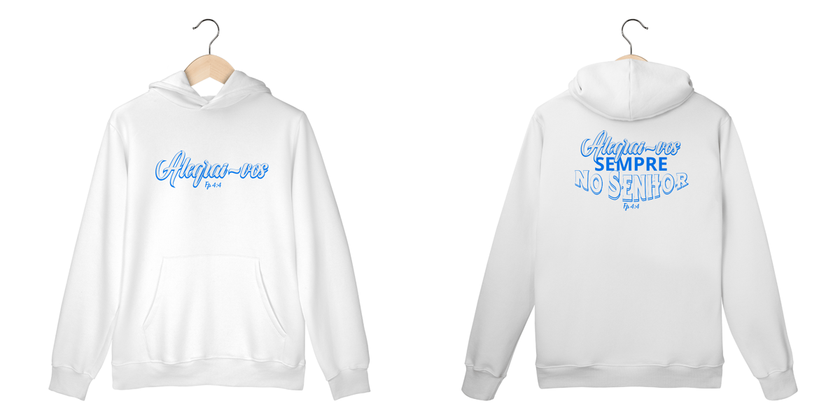 Nome do produto: Moletom Canguru - Alegrai-vos