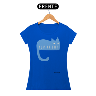 Nome do produto Camiseta Baby Long Basic  [Slay or Die] Cat