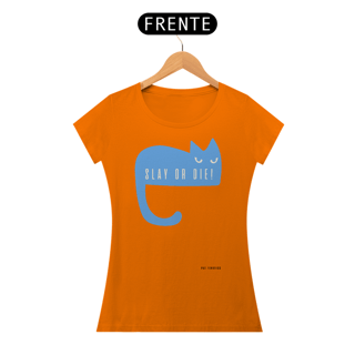Nome do produto Camiseta Baby Long Basic  [Slay or Die] Cat