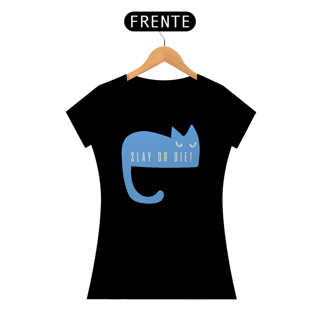 Nome do produto Camiseta Baby Long Basic  [Slay or Die] Cat