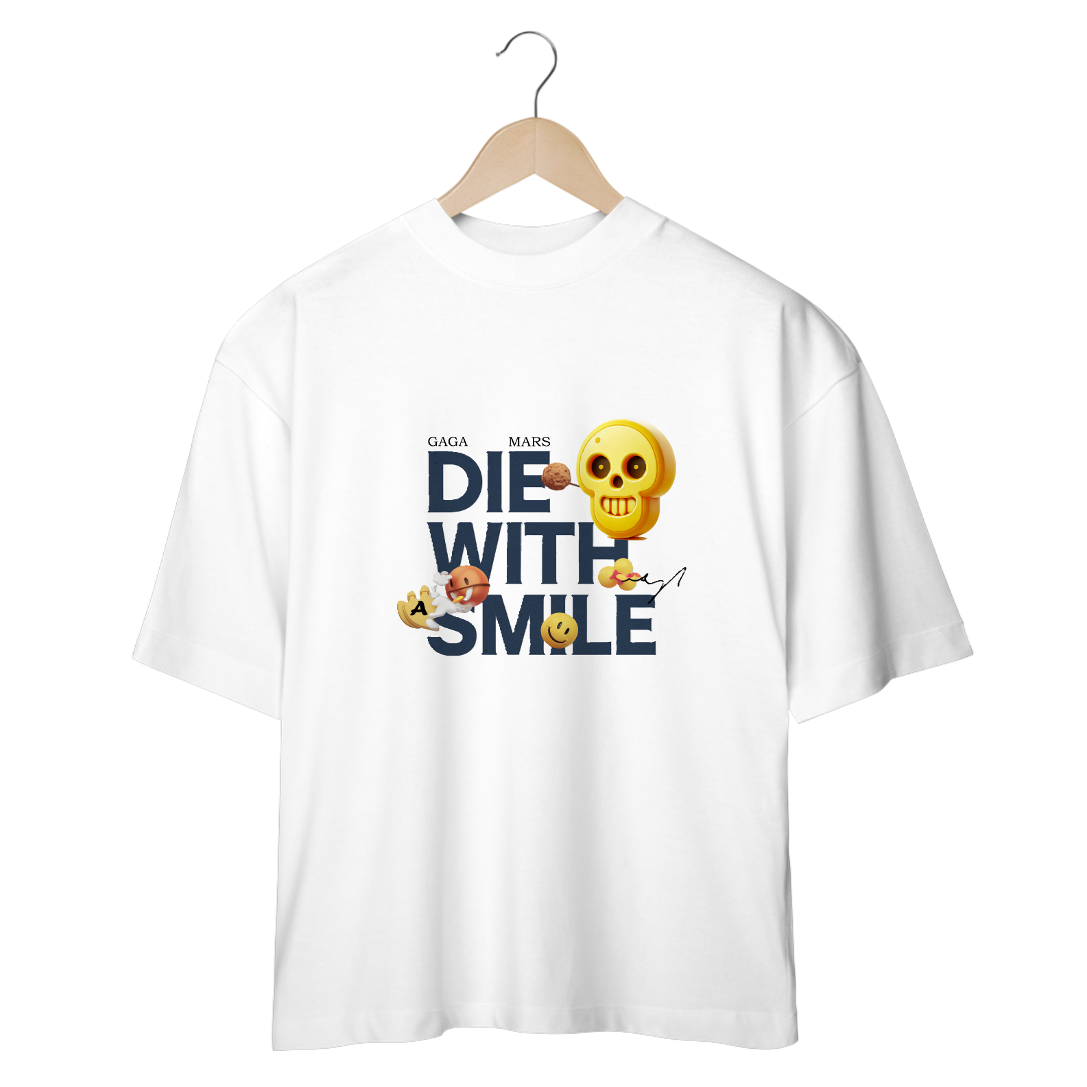 Camiseta Oversized Die With A Smile