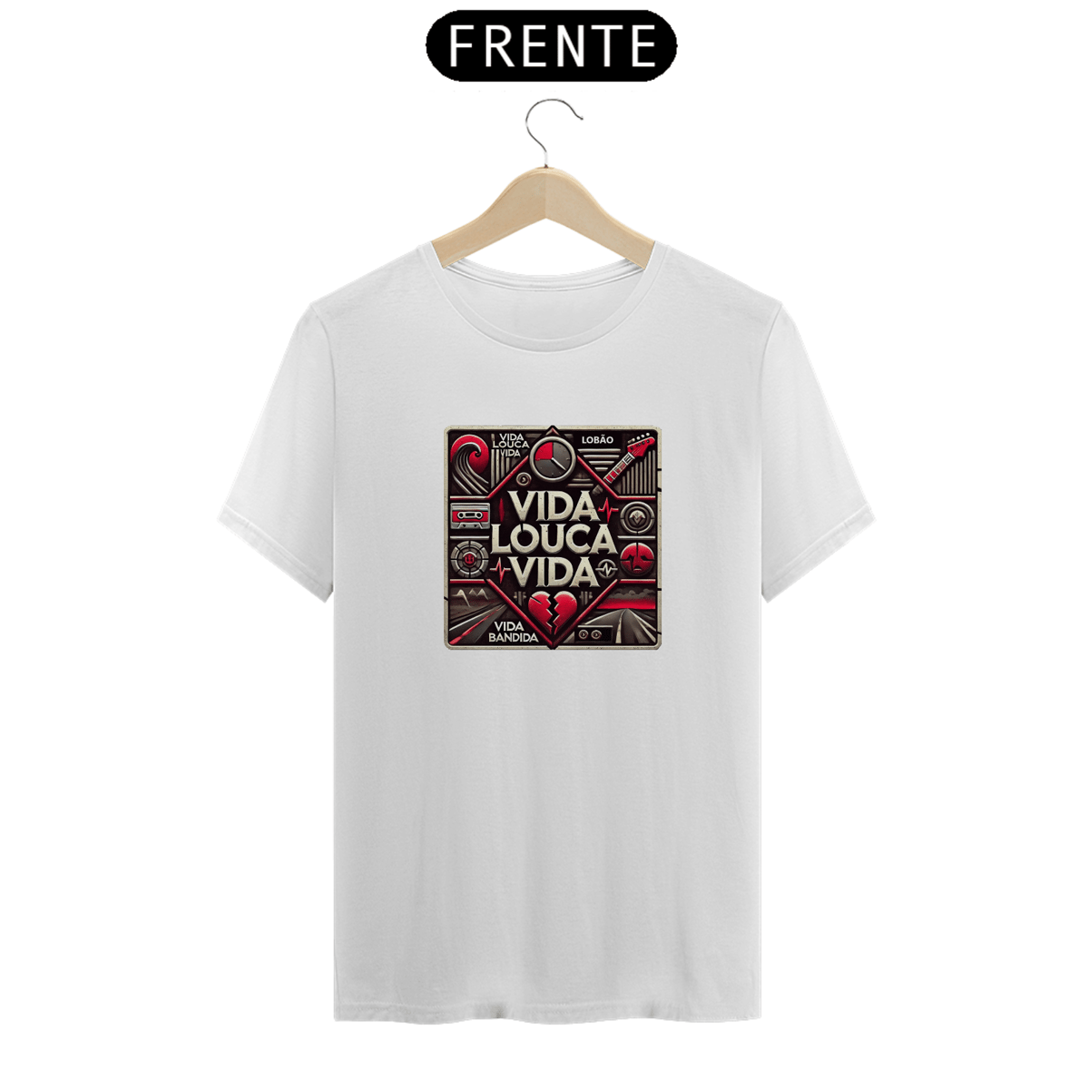 Nome do produto: Camiseta Vida Louca Vida