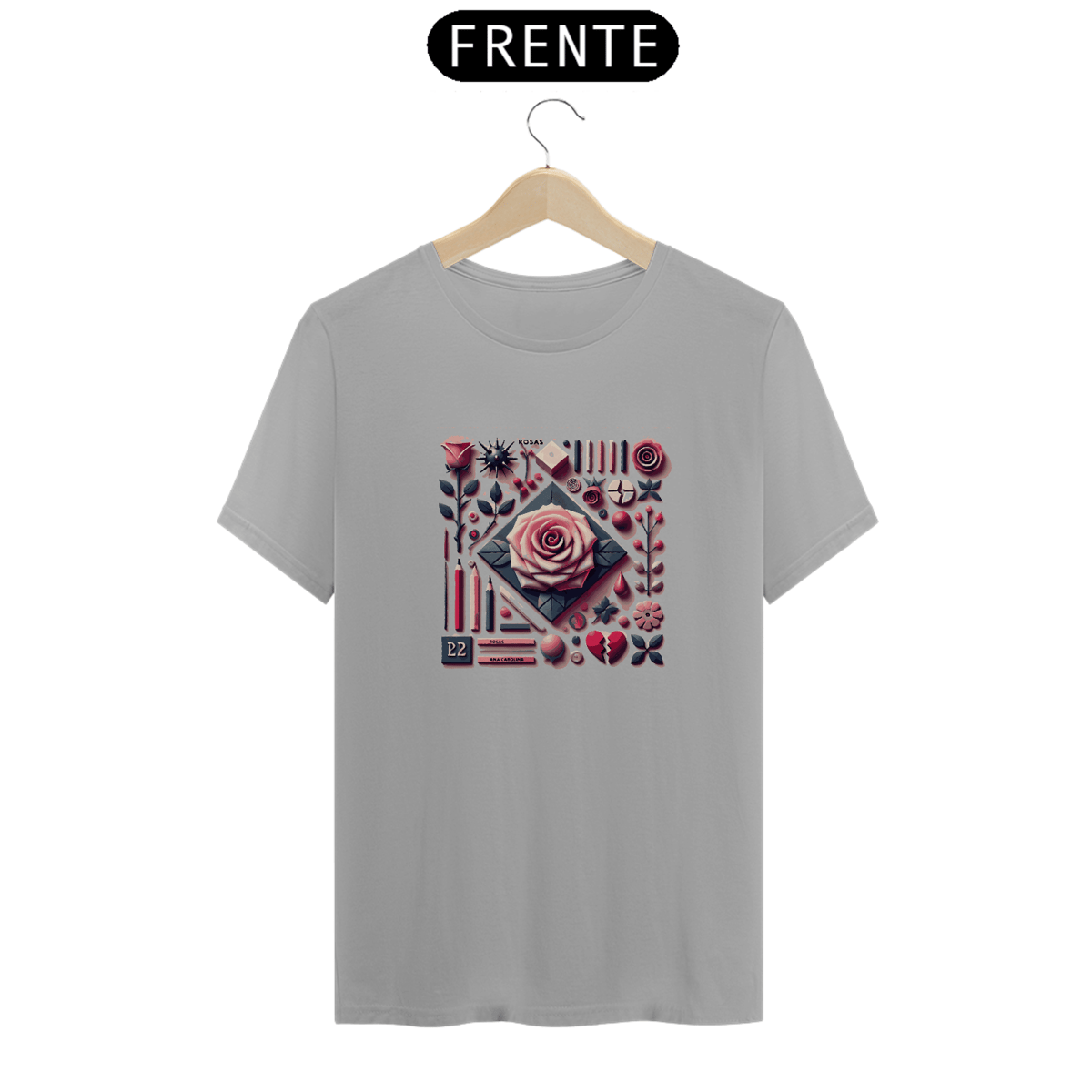 Nome do produto: Camiseta Rosas