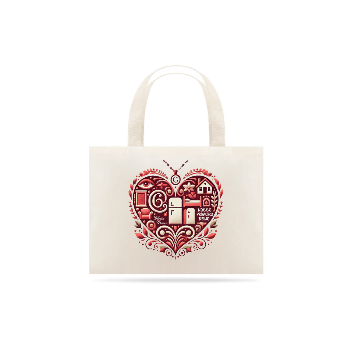 Nome do produto: Eco Bag Nosso Primeiro Beijo