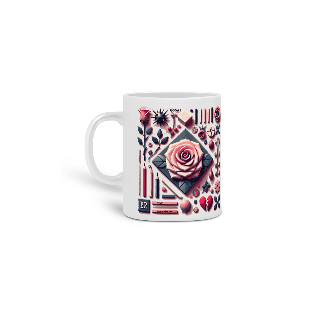 Caneca Rosas