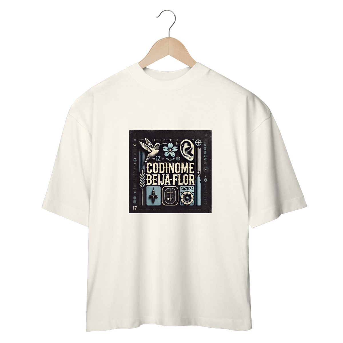 Nome do produto: Camiseta Oversized Codinome Beija-Flor