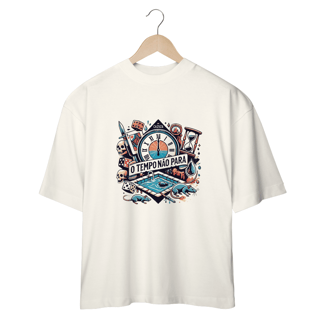 Nome do produto Camiseta Oversized O Tempo Não Para