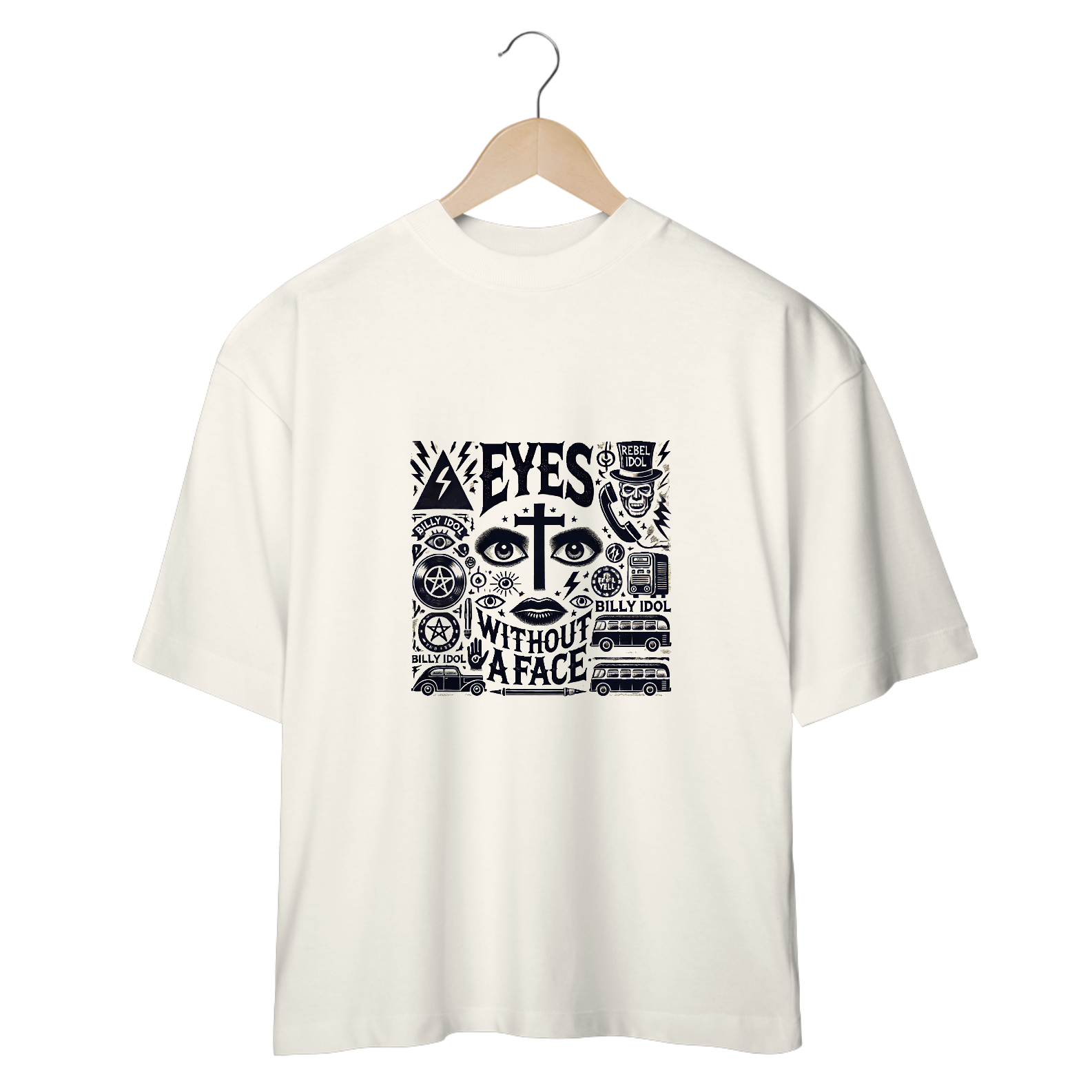 Camiseta Oversized Eyes Without A Face