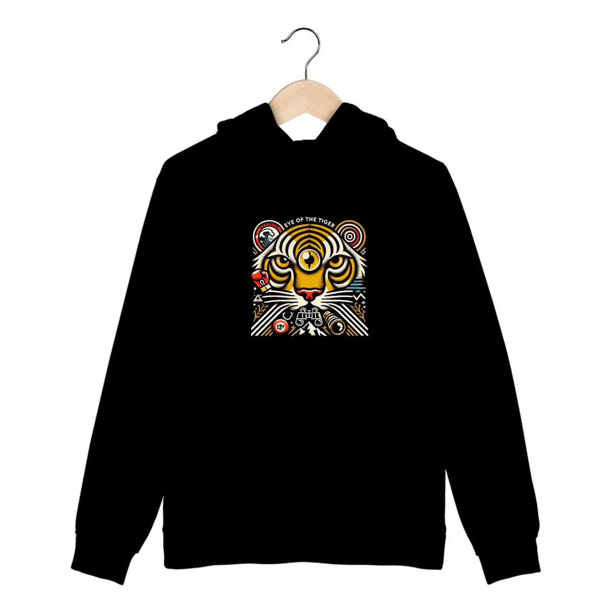Nome do produto: Moletom Canguru Eye Of The Tiger