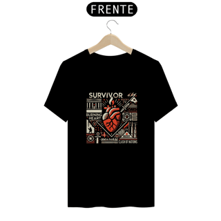 camiseta burning heart