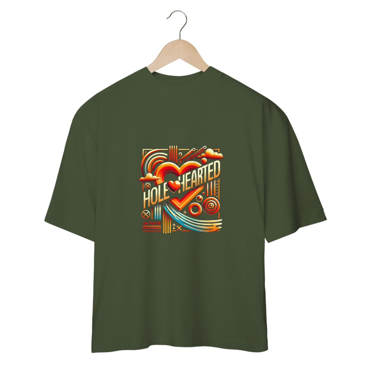 Nome do produto: Camiseta Oversized Hole Hearted