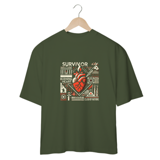 Nome do produto camiseta oversized burning heart